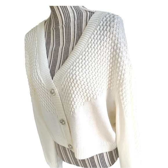 𝅺charter Club sweater, size PXL, slightly cropped, mixed textures, soft, cozy - Picture 3 of 8